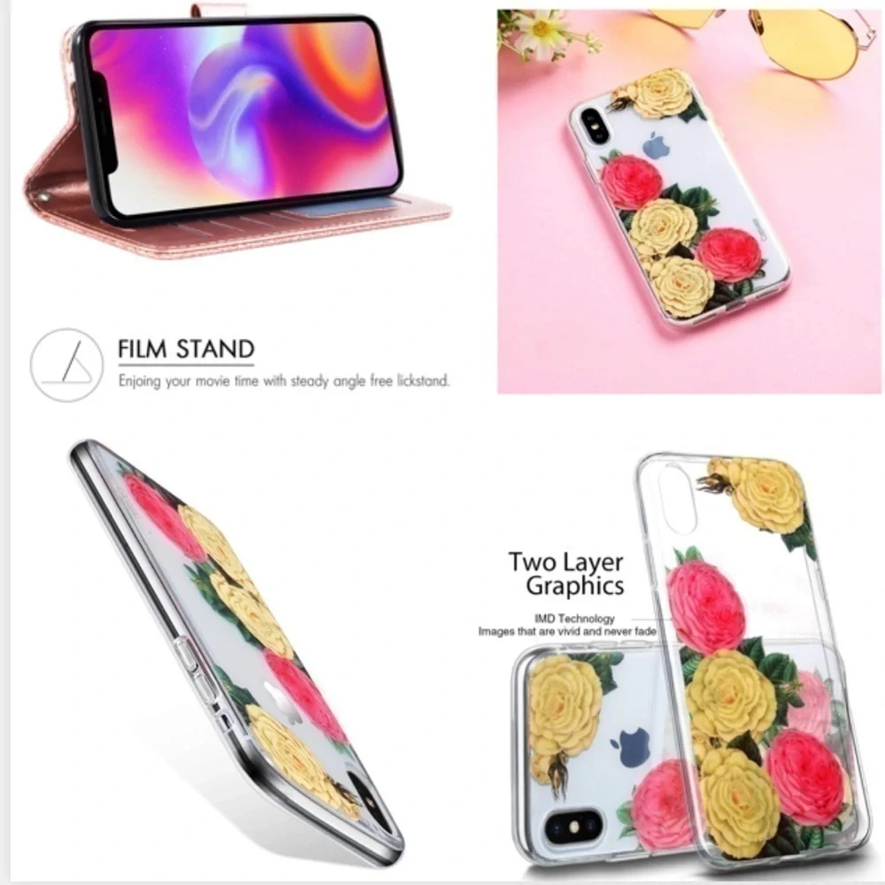 iPhone Xs case protection 5.8” florals